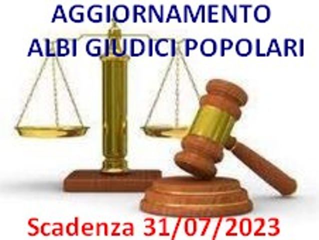 Aggiornamento albo giudici popolari - biennio 2024/2025.